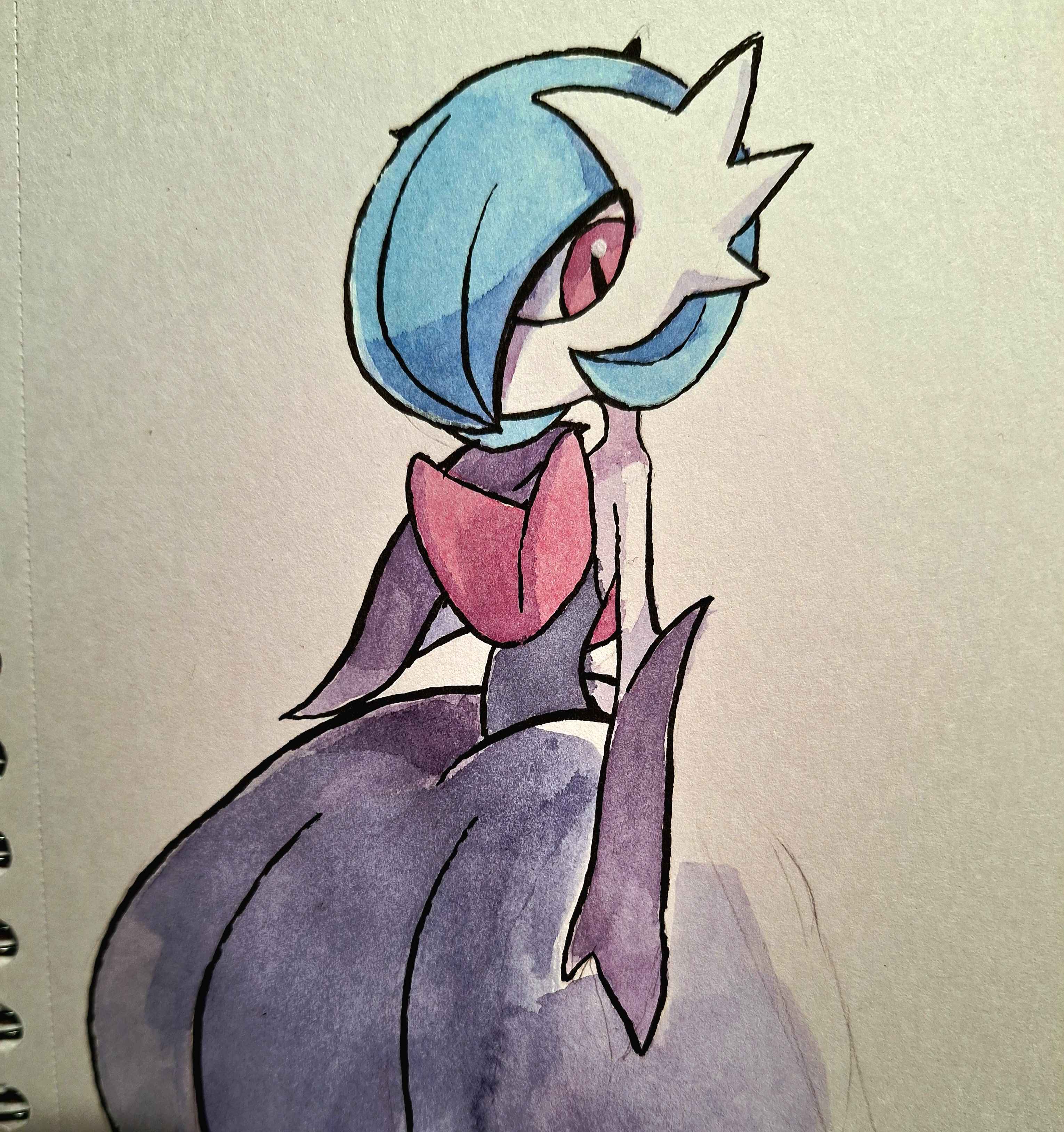 Mega Gardevoir watercolor sketch