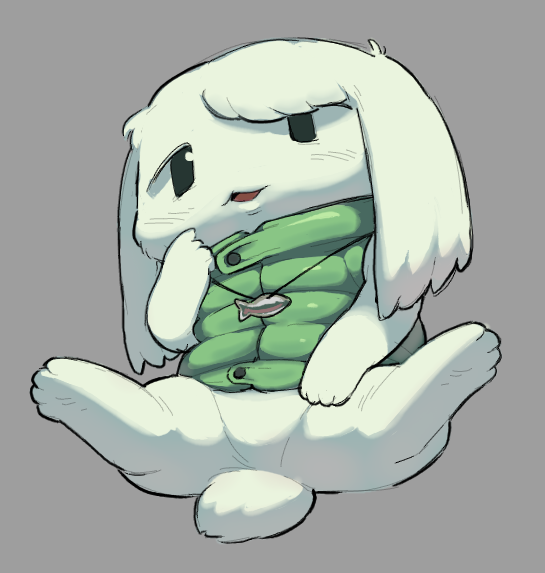 toroko from cave story sitting cutely
